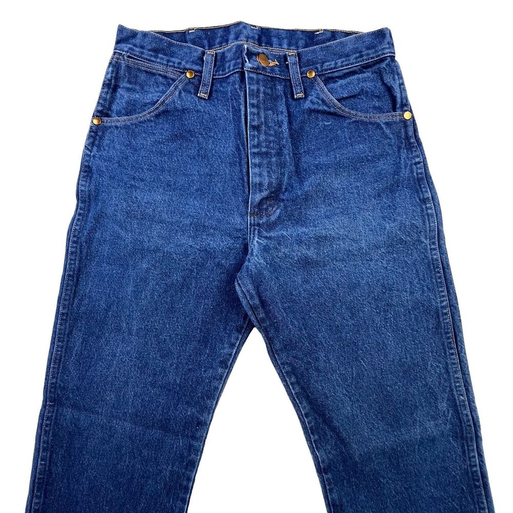 Vintage Wrangler Jeans Mens 31x32 Blue Denim Cowboy Cut Western 13MWZ
